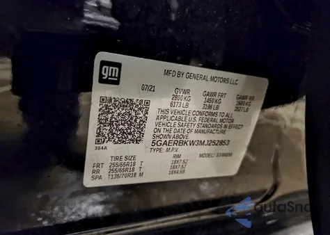 2021 Buick Enclave Essence z USA, uszkodzony, nr VIN 5GAERBKW3MJ252853